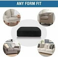 thumbnail image 6 of Velvet Stretch Couch Cushion Cover Plush Cushion Slipcover for Chair Loveseat Sofa Cushion Furniture Protector Seat Cushion Sofa Cover (3 Piece XL Sofa Cushion Covers, Black), 6 of 6