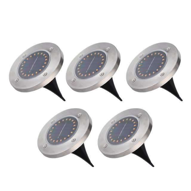 5 piezas de luz solar impermeable con chip de 20 LED para decoración de jardín al aire libre