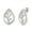 White, variant on White Synthetic Opal Clear CZ Teardrop Leaf Earring Sterling Silver