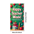 thumbnail image 2 of Colorful Decorative Happy Teacher Week Banner with Apple Element Background Backdrop for Classroom Celebrations Teacher Appreciation Events School Parties Photo Backdrops, 2 of 7