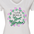 thumbnail image 4 of Inktastic I Love Being a Great Grandma- Circle of Hearts Women's V-Neck T-Shirt, 4 of 5