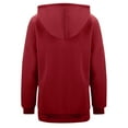 thumbnail image 4 of Zip Up Hoodies For Women Cropped Sweatshirts Fall Fashion Outfits 2025 Y2k Fleece Teen Girls Clothes 14-Wine L, 4 of 5