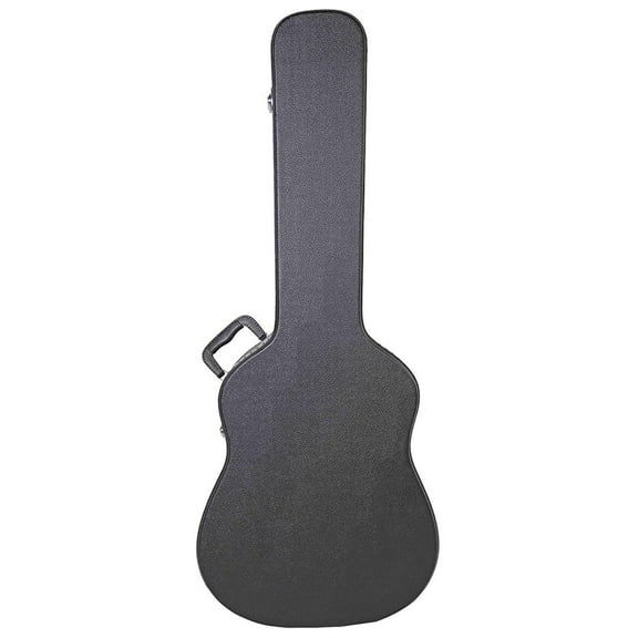 Dreadnought Acoustic Guitar Case Hardshell - Black with Lock & Key