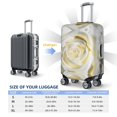 thumbnail image 2 of White Rose Luggage Cover Anti Scratch, Elastic Suitcase Protector Suitcase Covers for Luggage Fits 18-32 Inch Luggage, 2 of 5