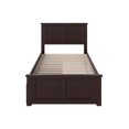 thumbnail image 5 of Madison Platform Bed with Matching Foot Board with 2 Urban Bed Drawers in Brown, 5 of 6