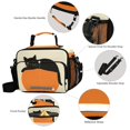 thumbnail image 3 of FORMRS Student Lunch Bag Insulated Reusable Cooler Box with Zipper Pockets, Black Cat Orange Ball, 3 of 9