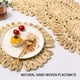 thumbnail image 4 of 12X Mantel Individual Tejido Redondo para Mesa de Comedor, Mantel de Ratán Natural Platos de Mimbre Huecos para Mantel de Cocina de Vacaciones, 4 of 5