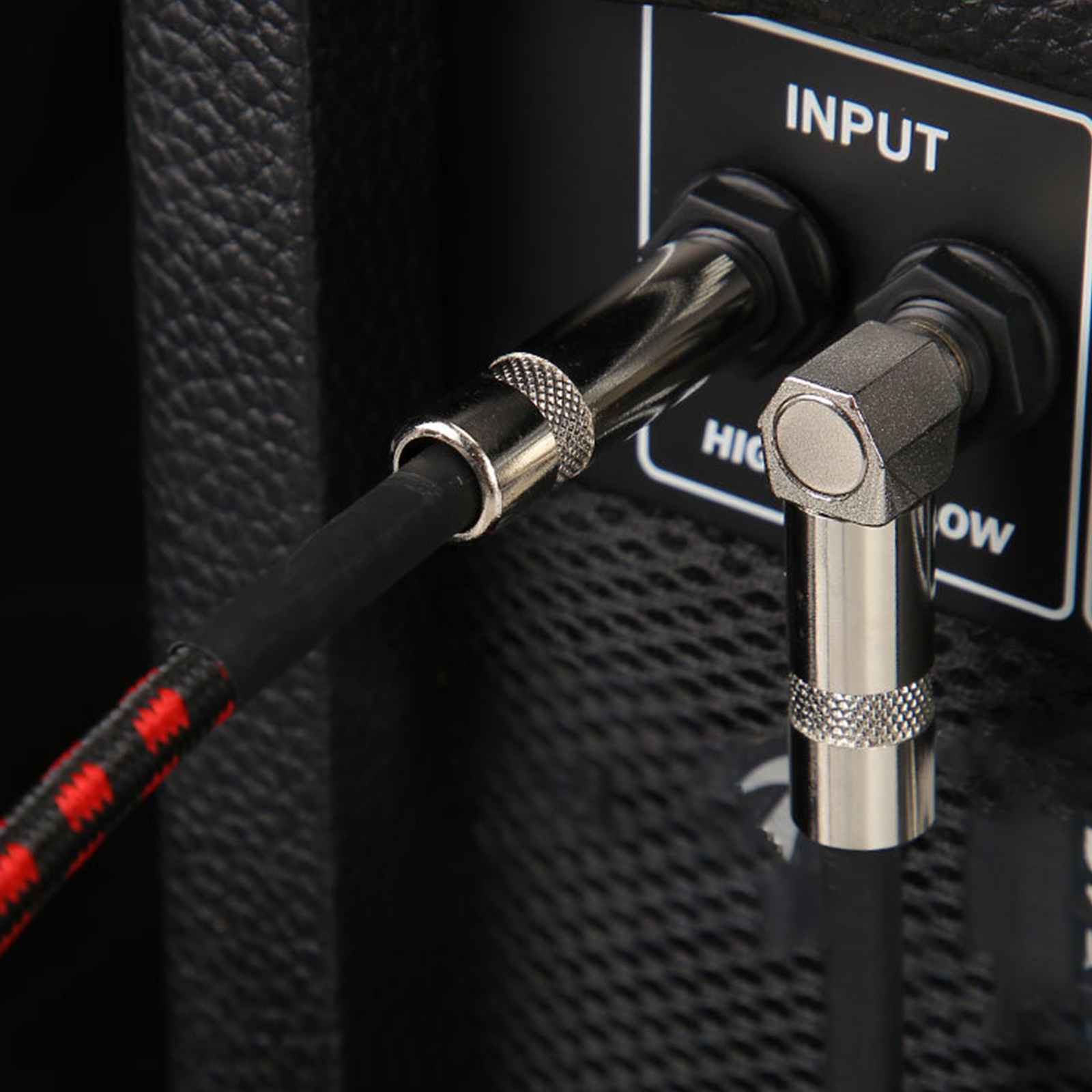 Nylon Guitar Cable 1/4inch Electric Guitar Cord Right Angled Electric Guitar Cable 6.35mm Plugs Instrument Cable for Basses