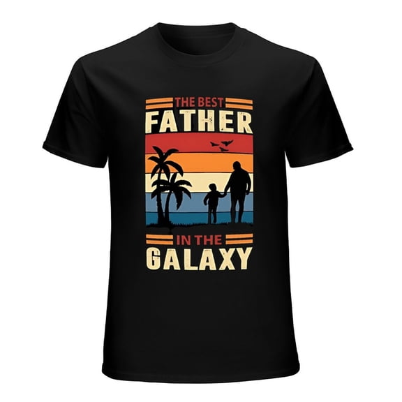 Best Vintage Dad in the Galaxy T-shirt Men's Retro Father's Day Gift Tee