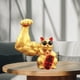 thumbnail image 4 of Figura decorativa de gato chino, regalo con brazo gigante fuerte y musculoso que abre el brazo. oro rico, 4 of 8