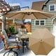 thumbnail image 1 of Fiudx Sombrilla de Patio, Tela de Poliéster Resistente, Diseño Moderno, Protección Uv 95 %, Ideal para Playa y Jardín, Ideal para Disfrutar Al Aire Libre En Familia, Fácil Mantenimiento., 1 of 4
