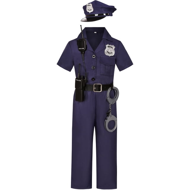 Disfraz de oficial de policía para niños KAKALVER con accesorios