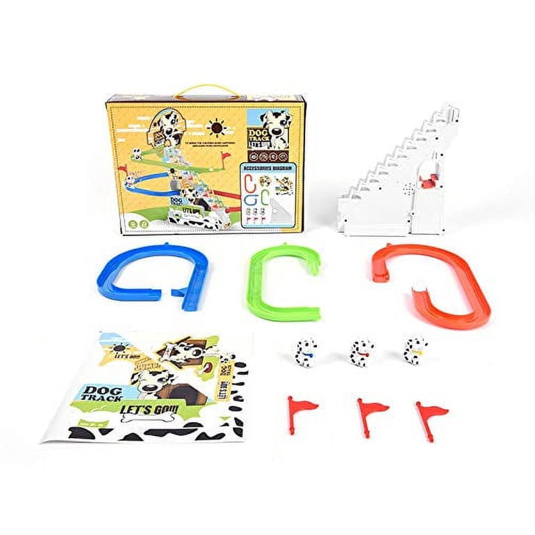 USToyOutlet Dog Days Puppy Track Racer - White - Toy for Kids