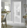 thumbnail image 3 of Slab Barn Door Panel Frosted Glass 3 Lites 24 x 80 inches, 3 of 6