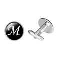 thumbnail image 2 of Glass Cuff-Link Sleeve Button Round English Letter Sleeve Button All-Match Decorative Collar Sleeves Button for Man (M L, 2 of 8