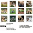 thumbnail image 2 of 2026 Wall Calendar,Calendar 2026,Animal friendship Monthly Wall Calendar, 12" x 24" Open,Family Planner Calendar, Home & Office Organizer,Hangable, 2 of 6