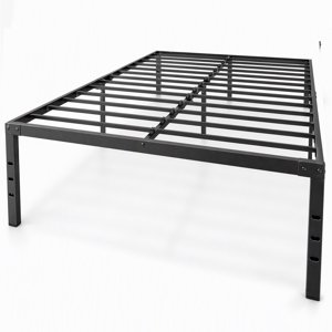 EDX 18 Inch Queen Metal Platform Bed Frame, Black
