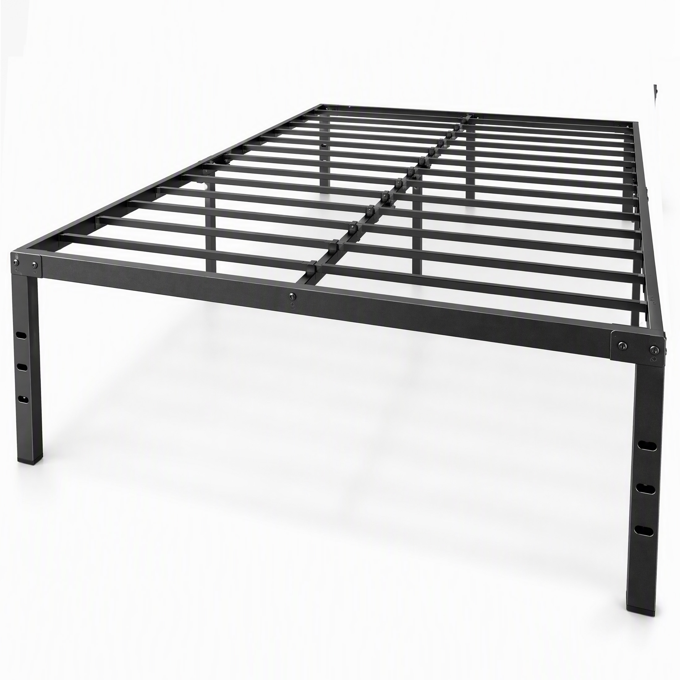 EDX 18 Inch Queen Metal Platform Bed Frame, Black photo 1