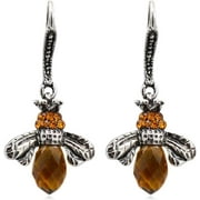 Dancing Bee Earrings for Women Rhinestone Queen Bee Dangle Earrings Vintage Retro 3D Bee Earring for Girls