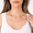 thumbnail image 2 of CFIOZYOS 18K Gold Plated Multi Stone Crystal Baguette Necklace for Women, 2 of 4