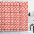 thumbnail image 1 of Ambesonne Lattice Shower Curtain, Vivid Mosaic of Circles, 69"Wx84"L, Dark Coral Blue, 1 of 3