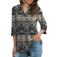 thumbnail image 3 of a.Jesdani Womens Plus Size Tunic Tops 3/4 Roll Sleeve V Neck Casual Blouses m-4x, 3 of 9