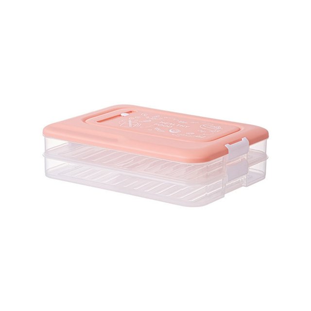 Fridge Dumpling Box Highly Sealed Transparent Non-stick Stackable Visible Egg Preservation Anti-skid Bottom Thick Fridge Freeze Dumpling Box Household Stuff