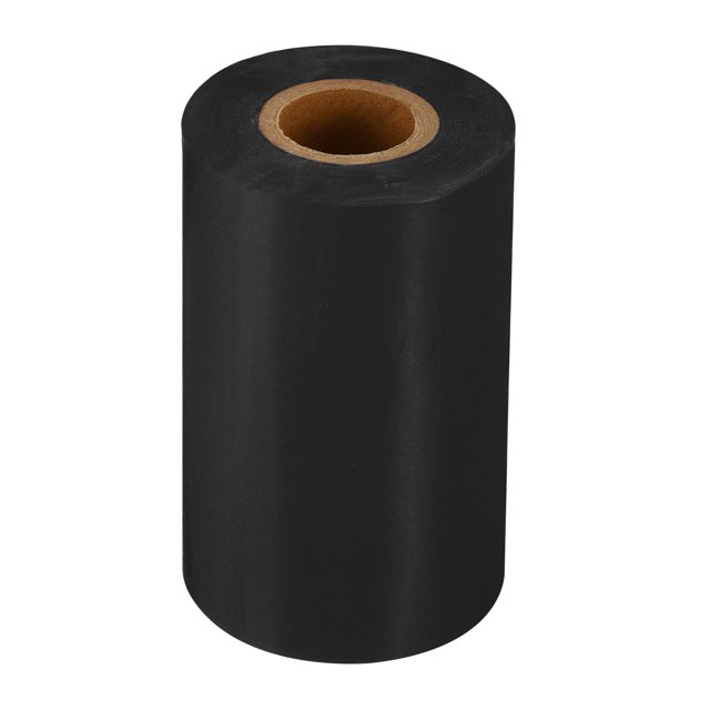 Unique Bargains 3.93'x328' (100mmx100m) Wax Thermal Transfer Ribbon, 1 Roll 1' Core Ink Out Barcode Printer Ribbon, Black