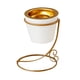 thumbnail image 1 of Quemador de de cerámica, soporte de lámpara de té para ornamento de meditación, soporte de hierro Soporte dorado BLESIY Quemador de incienso de cerámica, 1 of 8