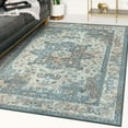 thumbnail image 4 of Luxe Weavers Oriental Geometric Blue 8x10 Area Rug, Non-Shedding Rug, 4 of 8