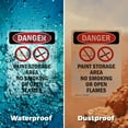 thumbnail image 6 of (2 Pack) Paint Storage Area OSHA Danger Sign 10 Inch X 14 Inch Plastic Sign, Weather Resistant, UV Protected for Workplace, Business, and Construction Site, Made in the USA, 6 of 8
