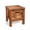 Burnt Solid Wood, variant on StoneCreek Stool with Storage Drawer, Solid Wood Storage Stool with Rounded Edges, Built-in Storage Drawer, Ideal for Living Room, Bedroom, or Entryway, No Assembly Needed