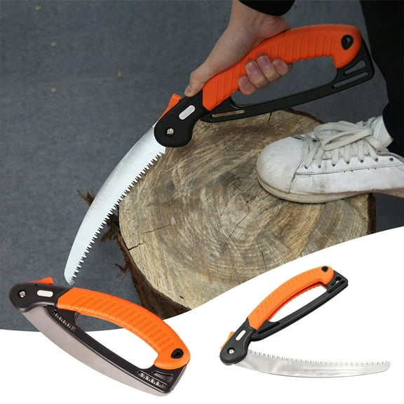 11.5-Inch Folding Hand Saw, Durable Folding Pruning Saw with Safety Lock, Heavy Duty Pruning Saw with Multi-Level Teeth for Wood Cutting, Tree Trimming, Professional Camping Gardening Tools
