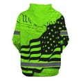 thumbnail image 4 of Hivis Custom High Visibility Hoodie US Flag Collection Safety Workwear for Workers, Runners, Truckers, Patriotic, 4 of 4