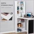 thumbnail image 4 of Desks Fold-Out Convertible Wall Mount Desk with Blackboard & Side Shelf, White | Particle Board, 4 of 10