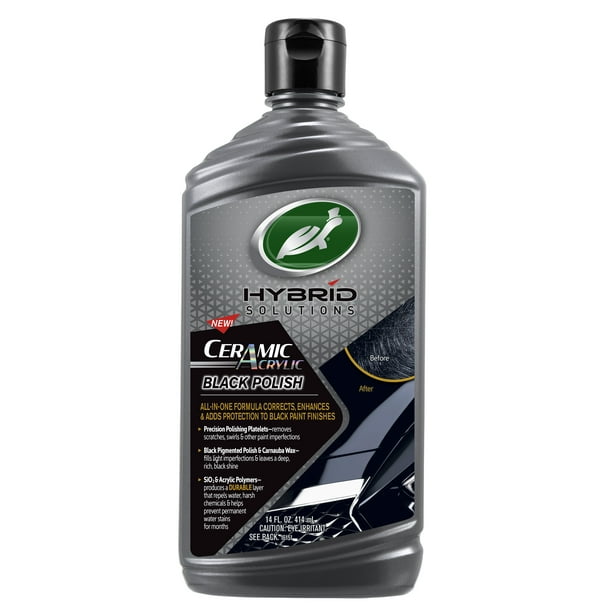 Turtle Wax Hybrid Solutions Ceramic Acrylic Black Polish 53448, 14 oz