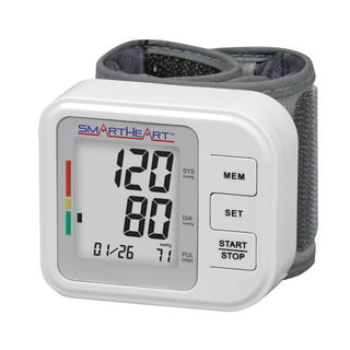 Smartheart Blood Pressure Monitor | Wide-Range Upper Arm Cuff | Talking English Spanish Audible Instructions and Results | 2-Person Memory