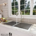 thumbnail image 4 of Boyel Living Kitchen Faucet with Pull Down Sprayer,3 Spray Patterns Single Handle Kitchen Sink Faucets Extended Pull Down Hose Faucets with Deck Plate Suit to 1 or 3 Holes Brushed Nickel, 4 of 11