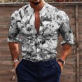 thumbnail image 1 of Nueva camisa de manga larga con botones y estampado 3D de rosas y cuello alto para hombre, moda de verano vaion, ropa de ocio para hombre de alta calidad, 1 of 6