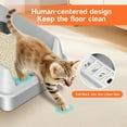 thumbnail image 5 of Stainless Steel Cat Litter Box, Odor Free Metal Litter Box with High Sides Lid, Open Top Low Entry Litter Pan Include Scoop Easy Cleaning Anti-Scratch Kitty Cat Box Anti-Urine Leakage, Non-Sticky, 5 of 8