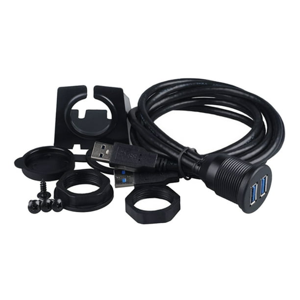 sweethay Muelle de latón para coche, USB 3,0, portátil, desmontable, resistente al agua, para motocicleta, RV, yate, tablero de salpicadero, Paneles de instrumentos para automóviles 2m