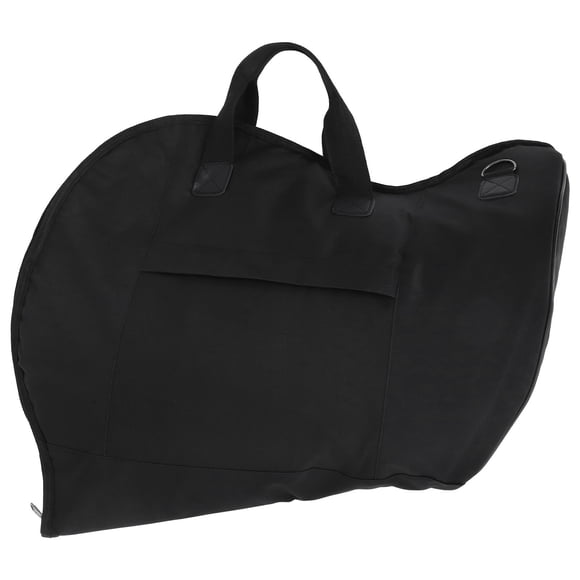 GOOHOCHY Bolsa portátil para trompa, de algodón, impermeable, para un solo hombro, para instrumento musical de trompa, con asa de color aleatorio (negra).
