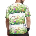 thumbnail image 2 of Wukai Plants and Insects Print Men's Short-Sleeved Mesh T-Shirt,Quick-Dry Short Sleeve Workout T-Shirt-XX-Large, 2 of 8