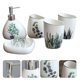 thumbnail image 5 of FELTECHELECTR Juego de 5 piezas de cerámica para baño, con loción, vasos y jabonera (colores surtidos), 5 of 7