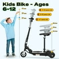 thumbnail image 4 of MAXTRA Upgraded Electric Scooter with Removable Seat for Kids Ages 6-12, Ride on UL Certified Motorized Scooters, 60 Mins Ultra-long Battery Life, Up to 10MPH and 155LBS Max Load, Black, 4 of 11