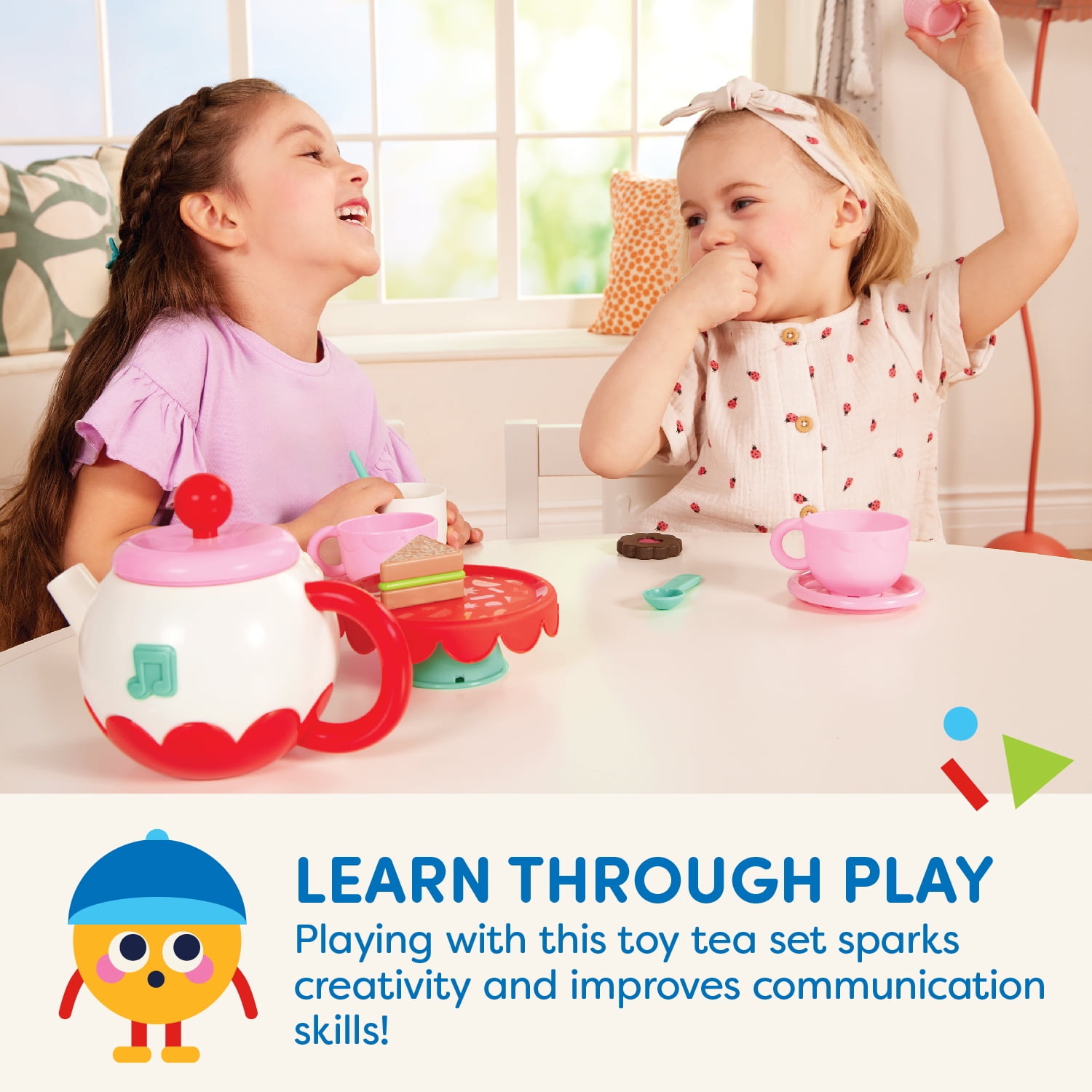 Battat Whistle & Sing Tea Set Musical Teapot with Accessories, Toddler and Preschool Toys