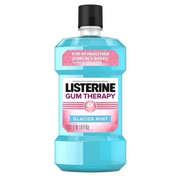 Enjuague bucal Listerine Gum Therapy, antiplaca, 1 litro, menta glaciar