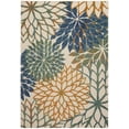 thumbnail image 2 of Nourison Aloha Indoor Outdoor Blue Green 5'3" x 7'5" Area Rug, Easy Cleaning, Non Shedding, Bed Room, Living Room, Dining Room, Kitchen (5x7), 2 of 9