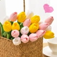 thumbnail image 6 of 10Pcs Tulips Artificial Flowers in Bulk Realistic Faux Tulips Easter Decor Easter Decorations for Home Mother's Day Easter Gifts Yellow, 6 of 6