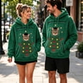 thumbnail image 5 of Wyongtao Womens Christmas Pet Pouch Hoodie Fleece Graphic Zipper Pockets Hooded Sweatshirt Xmas Cat Carrier Tops (XL, Green), 5 of 5